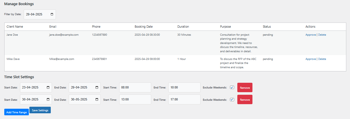 BookSmart Admin Dashboard for Managing Bookings