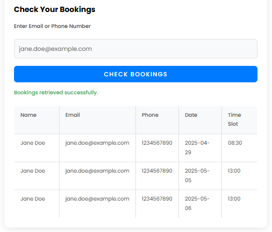 BookSmart Time Slots Configuration